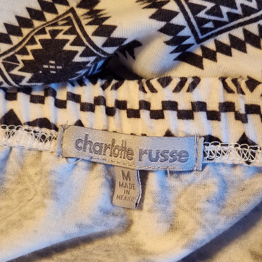 B&W Tribal Print Stretchy Pencil Skirt - Picture 4 of 4